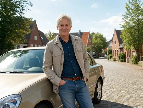 Verkäufer aus Deutz mit dem verkauften Fahrzeug